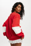 Kırmızı Kadın Baskılı Sweatshirt SH289