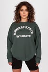 Koyu Yeşil Kadın Baskılı Sweatshirt SH311