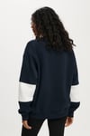 Lacivert Kadın Baskılı Sweatshirt SH289