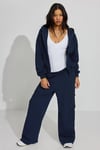 Lacivert Kapüşonlu Basic Hırka SH263