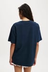 Lacivert Kısa Kollu Oversize Basic Kadın T-Shirt SH281