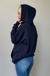 Lacivert Oversize Kapüşonlu Kadın Sweatshirt SH190