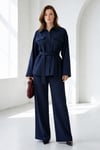 Lacivert Uzun Kollu Oversize Kadın Takım SH338