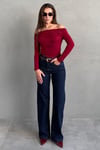 Lacivert Wide Leg Kadın Pantolon SH351