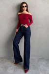 Lacivert Wide Leg Kadın Pantolon SH351