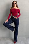 Lacivert Wide Leg Kadın Pantolon SH351