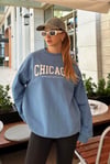 Mavi Bisiklet Yaka Baskılı Sweatshirt SH127