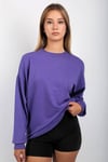 Mor Bisiklet Yaka Basic Sweatshirt SH111