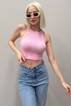 Pembe Askılı Kadın Basic Atlet SH248
