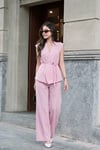 Pembe Basic Yelek Pantolon Takım Sh241