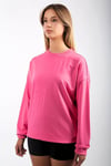 Pembe Bisiklet Yaka Basic Sweatshirt SH111