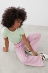 Pembe Elastik Belli Bol Kesim Pantolon SH259