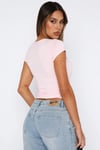 Pembe Kadın Basic Slim Fit T-Shirt SH271