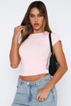Pembe Kadın Basic Slim Fit T-Shirt SH271