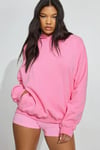 Pembe Kapüşonlu Kadın Sweatshirt SH264