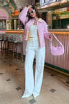 Pembe Pötikareli Kadın Mont SH312