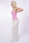 Pembe Straplez Basic Kadın Bluz Sh247