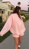 Pembe Uzun Kollu Basic Kadın Sweatshirt SH278