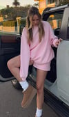 Pembe Uzun Kollu Basic Kadın Sweatshirt SH278