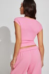 Pembe V Yaka Ribana Basıc Body SH370