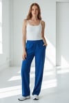 Saks Geniş Paça Beli Lastikli Basic Uzun Kadın Pantolon SH191