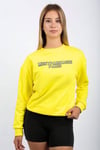 Sarı Bisiklet Yaka Baskılı Sweatshirt SH112