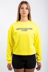Sarı Bisiklet Yaka Baskılı Sweatshirt SH112