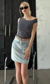 Seeh Füme Düşük Omuz Basic T-shirt Sh224