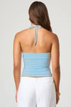 Seeh Mavi Boynu Bağlamalı Body Sh223