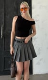 Seeh Siyah Düşük Omuz Basic T-shirt Sh224