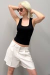 Seeh Siyah Fitilli Kadın Basic Atlet SH245