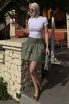 Seeh Yeşil Mini Katlı Etek Sh321