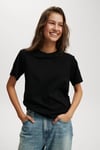 Siyah Basic Kısa Kollu Kadın T-Shirt SH280