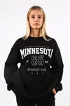 Siyah Baskılı Kadın Sweatshirt SH128