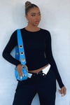 Siyah Bisiklet Yaka Basic Uzun Kollu Body SH142