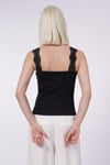 Siyah Dantelli Basic Kadın Atlet SH251