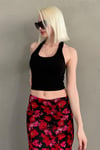 Siyah Halter Yaka Boyun Askılı Crop Top SH233