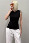 Siyah Kadın Basic Slim Fit T-Shirt SH250