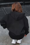 Siyah Kapüşonlu Kadın Sweatshirt SH264