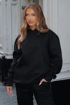 Siyah Kapüşonlu Kadın Sweatshirt SH264