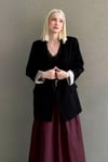 Siyah Kol Desenli Blazer Kadın Ceket SH339