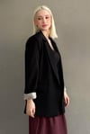 Siyah Kol Desenli Blazer Kadın Ceket SH339