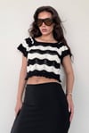 Siyah Örme Kadın T-shirt SH285