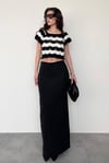 Siyah Örme Kadın T-shirt SH285