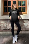 Siyah Oversize Kapüşonlu Kadın Sweatshirt SH190