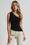 Siyah Tek Omuzlu Basic Kadın Body SH144