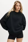 Siyah Uzun Kollu Basic Kadın Sweatshirt SH278