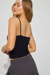 Siyah/Beyaz İnce Askılı Pamuklu Basic Atlet SH169