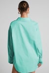 Turkuaz Oversize Basic Kadın Gömlek SH268