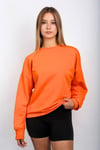 Turuncu Bisiklet Yaka Basic Sweatshirt SH111